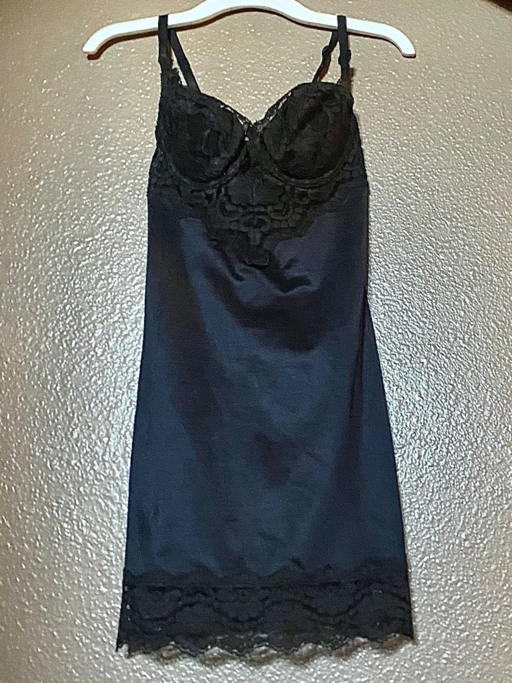 Vintage Victoria’s Secret Black Mini Slip (32B)